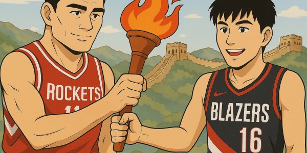 薪火相传🔥又一位从姚明手中接过火炬的中国长城在NBA绽放💪